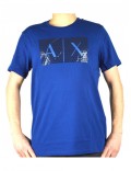 ARMANI EXCHANGE t-shirt uomo manica corta blu royal slim fit