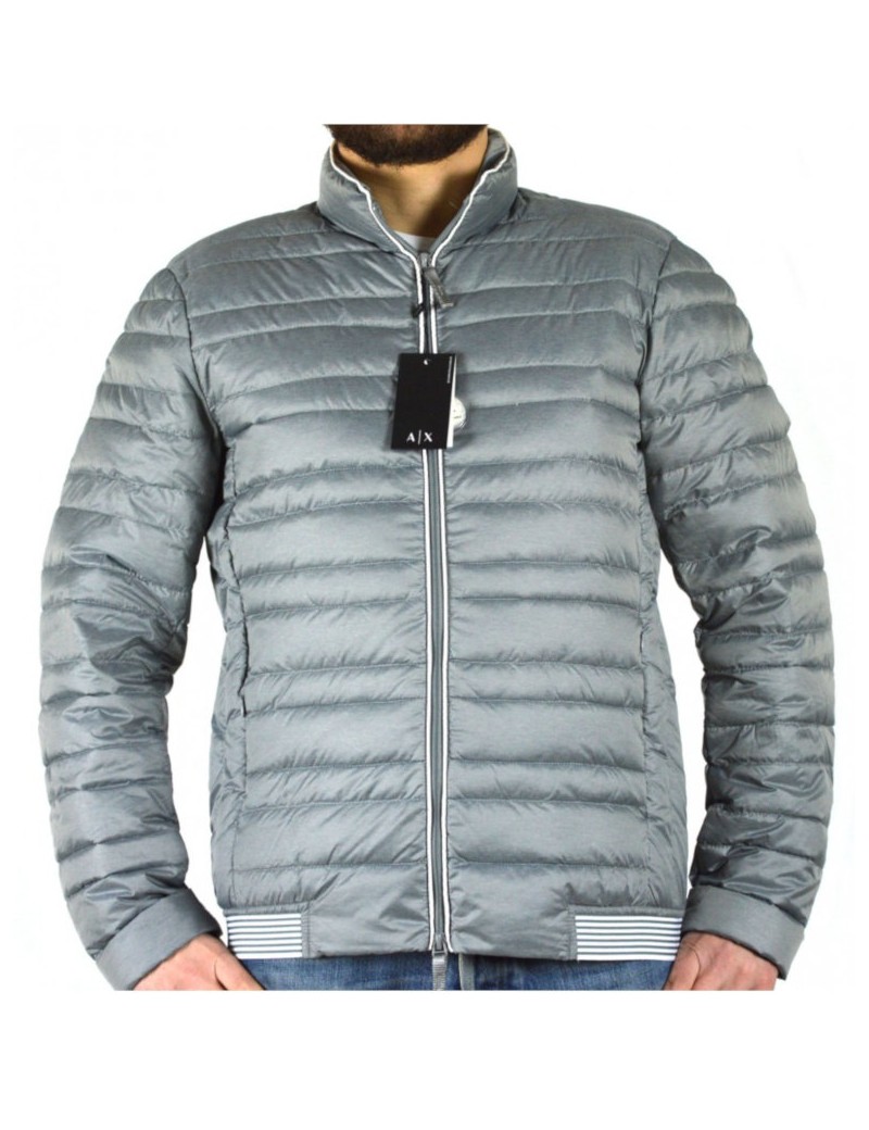 piumino leggero armani exchange 100 grammi grigio senza cappuccio