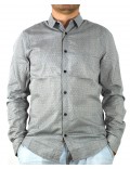 ARMANI EXCHANGE camicia uomo fantasia sportiva grigio 6ZZC60