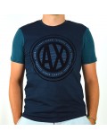 ARMANI EXCHANGE t-shirt uomo manica corta blu 6zztaw slim fit