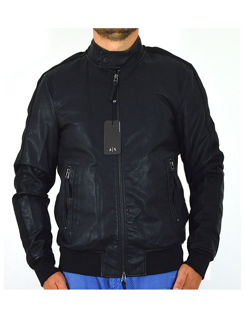 Giubbotto Armani Exchange 6RZB06 ZNUQZ da uomo nero.