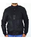 ARMANI EXCHANGE giubbotto simil pelle bomber corto nero uomo 6ZZB32