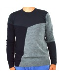 ARMANI EXCHANGE maglia uomo blu e grigio 6ZZM1B