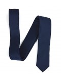 OFFICINA TESSILE cravatta uomo blu tinta unita in seta made in italy