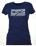 ARMANI EXCHANGE t-shirt donna manica corta blu girocollo 6ZYTBK