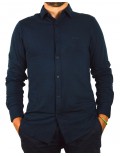 ARMANI EXCHANGE maglia uomo stile polo con il colletto blu 6ZZC71