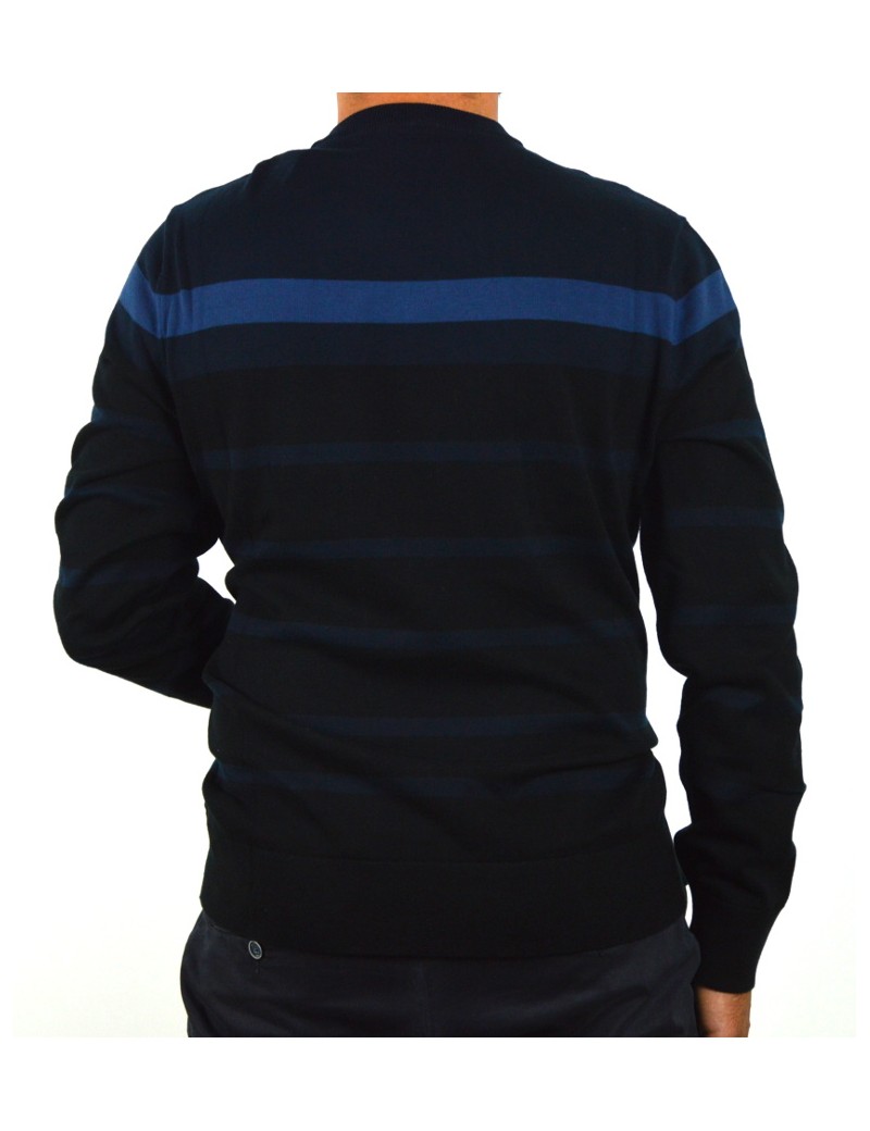 maglia uomo armani exchange nera girocollo cotone e cashmere 8NZM3E