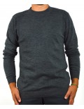 SELECTED HOMME maglia uomo girocollo grigio cotone SLHNIKO