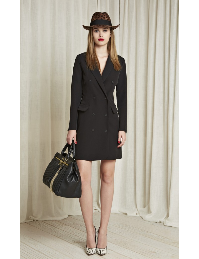 Cappotto da donna autunno inverno lungo doppiopetto con bottoni