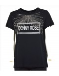 Denny Rose t-shirt donna manica corta nera girocollo 821DD60010