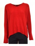 KARTIKA maglione donna manica lunga invernale lana rosso