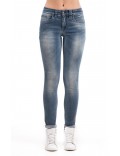 J&Q jeans donna elasticizzato denim sfumato chiaro