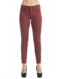 J&Q pantalone donna elasticizzato rosso cotone