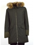 READ OUT parka donna verdone stile eskimo con pelliccia staccabile 9412