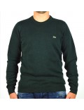 LACOSTE maglia uomo girocollo verdone cotone caldo AH3467