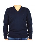 LACOSTE maglioncino blu manica lunga scollo a V  ah2987