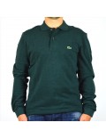 LACOSTE polo uomo 1313 manica lunga verdone melange