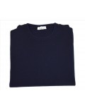 OFFICINA TESSILE maglia uomo girocollo in misto cashmere blu made in italy