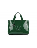 ARMANI JEANS borsa donna shopping lucida verde 05291