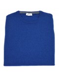 OFFICINA TESSILE maglia uomo girocollo azzurro taglie comode 2XL 3XL 4XL 6XL cashmere made in italy