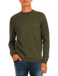 LACOSTE maglia uomo felpa girocollo verdone cotone SH3298