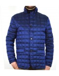 ROMEO GIGLI piumino corto field jacket ecopiuma col blu royal lucido 100 grammi primavera /estate
