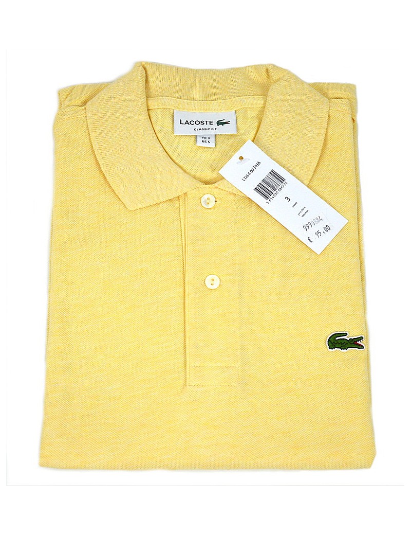 Polo Lacoste L1264 classic fit polo lacoste saldimoda lacoste colore giallo