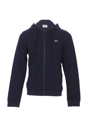 Felpa Lacoste uomo saldimoda cappuccio felpa cotone