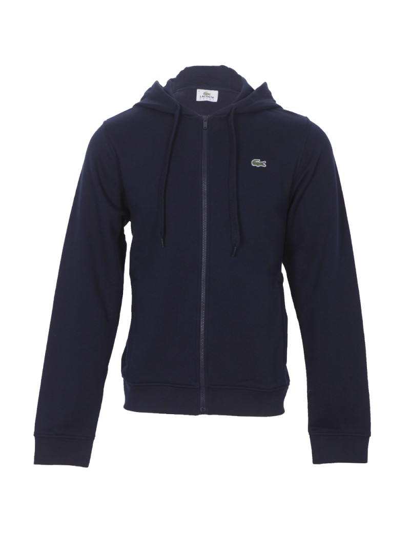 Felpa Lacoste uomo saldimoda cappuccio felpa cotone