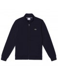 LACOSTE felpa uomo SH7616  blu senza cappuccio con zip misto cotone