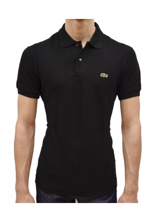 polo uomo lacoste slim fit corta 2 bottoni