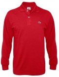 LACOSTE polo manica lunga uomo L1312 rosso rouge