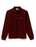 LACOSTE polo uomo 1313 manica lunga bordeaux melange