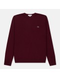 LACOSTE maglia uomo girocollo bordeaux 100% lana merinos AH2995