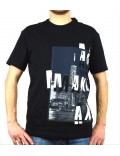 ARMANI EXCHANGE t-shirt uomo manica corta colore nero girocollo 3GZTAQ