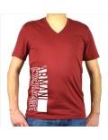 ARMANI EXCHANGE t-shirt uomo manica corta rosso scollo a V 3GZTAS