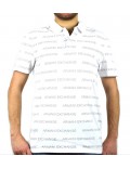 ARMANI EXCHANGE polo manica lunga cotone slim fit bianco 3gzfae