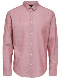 SELECTED HOMME camicia uomo linoe cotone rossa