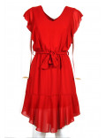 DENNY ROSE abito donna corto estivo smanicato rosso 911ND15012