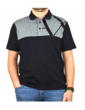 ARMANI EXCHANGE polo manica lunga cotone grigia e nera 3gzfad