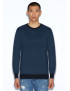 maglia uomo cotone armani exchange blu con contrasto blu scuro maglia uomo cotone armani exchange blu con contrasto blu scuro