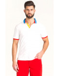 ARMANI EXCHANGE polo uomo bianco colletto piccolo manica corta 3gzf84