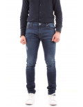 ARMANI EXCHANGE jeans uomo skinny fit elasticizzato  strappato stretto j14 sfumato
