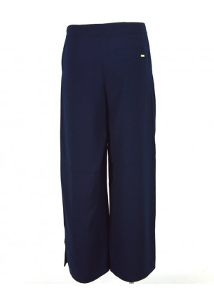 pantalone donna armani exchange blu largo in fondo saldi moda 6gyp04