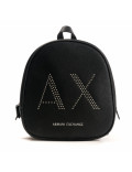 ARMANI EXCHANGE borsa donna nera stile zainetto con borchie 942563