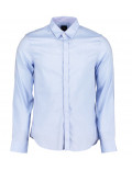 ARMANI EXCHANGE camicia uomo celeste cotone  bottoni coperti 8NZCBG