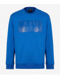 ARMANI EXCHANGE felpa uomo azzurra girocollo  6GZMBS