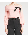 DENNY ROSE maglia donna manica lunga rosa 921DD50038