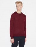 ARMANI EXCHANGE maglia uomo bordeaux girocollo cotone cashmere 8NZM3E