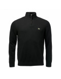 LACOSTE maglia uomo mezza zip nero lana ah1682